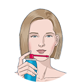 Надеть насадку на баллон